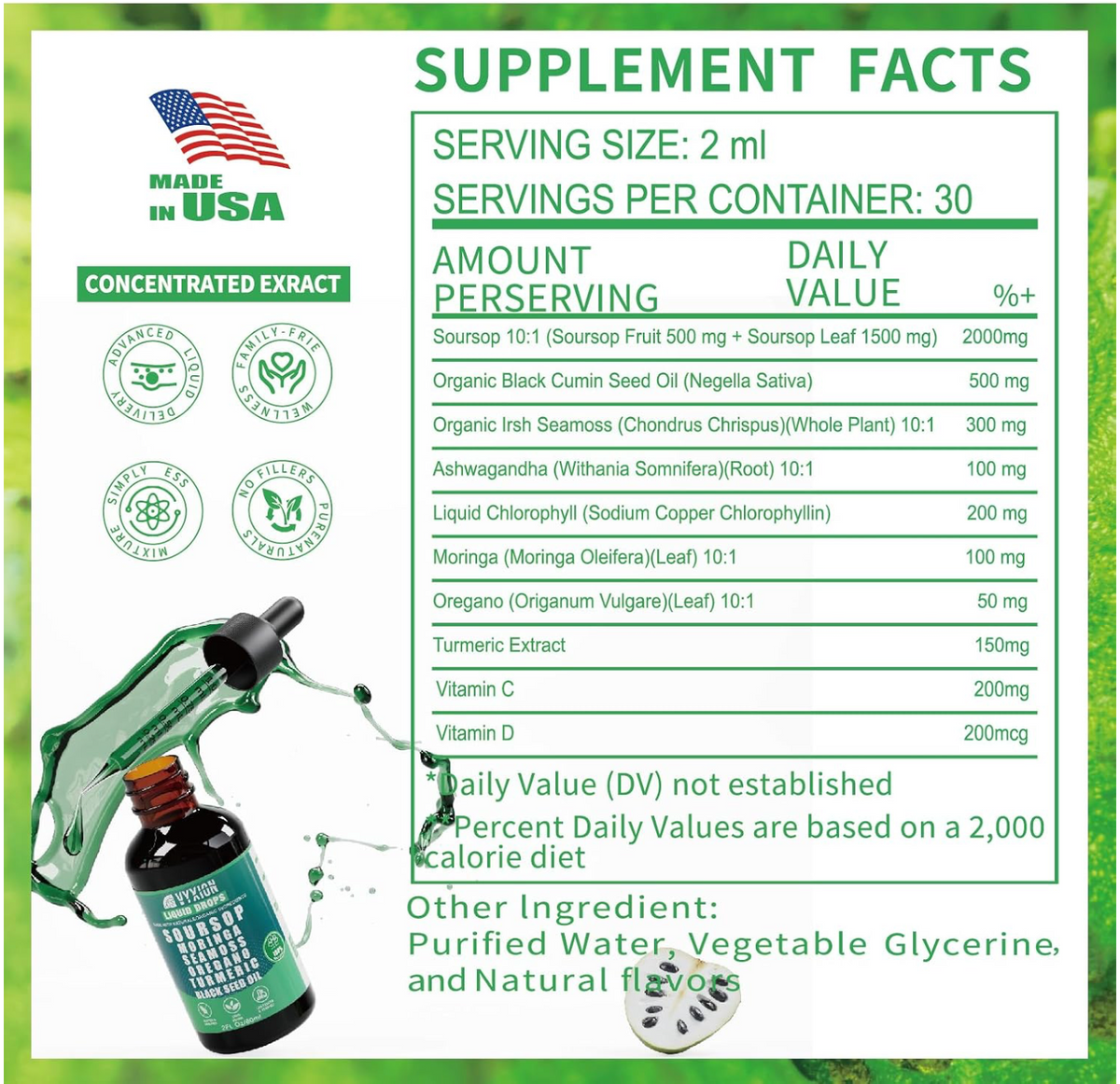 RootedDrops™ 10-in-1 Herbal Liquid Drops